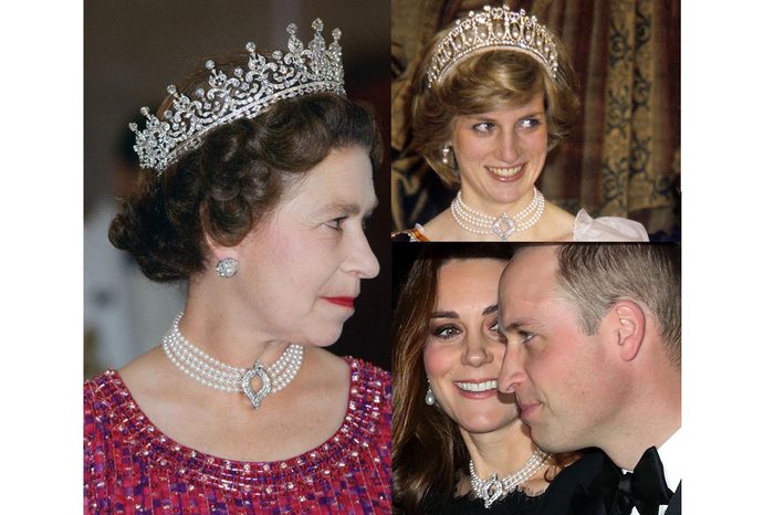 مجوهرات الملكة اليزابيت الثانية وملابسها طوال سنوات